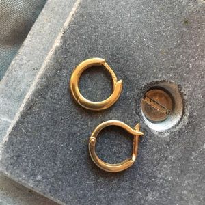 14k gold hoops (sold as pair or separately)